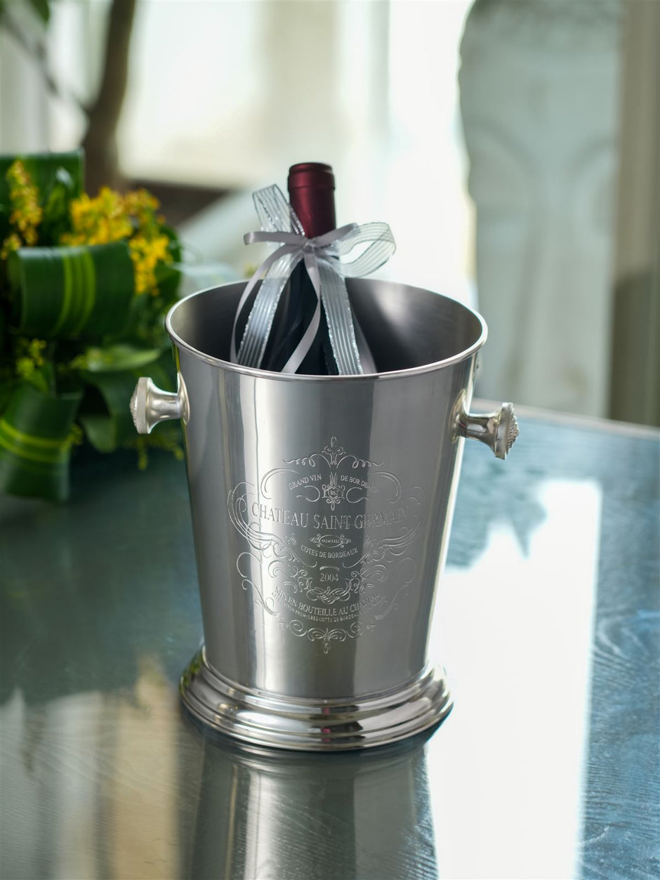 Silver & Rose Gold Wine Chiller — Dual-Tone 7.5 x 10