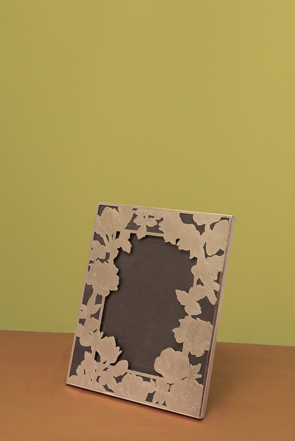 Floral Photo Frame — Silver Plated 10.5" x 8.5"