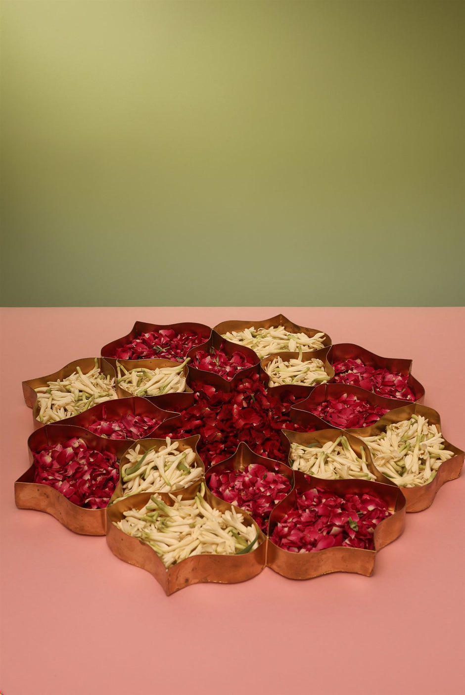 Metal Rangoli Decoration — 24" Festive Floor Art