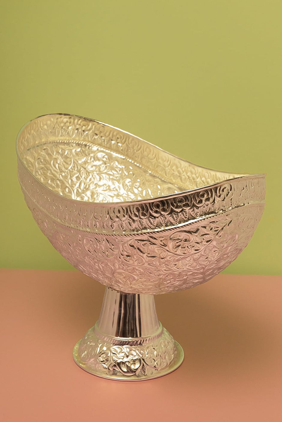 Silver Plated Oval Vase — Grand Centrepiece 16" x 10"