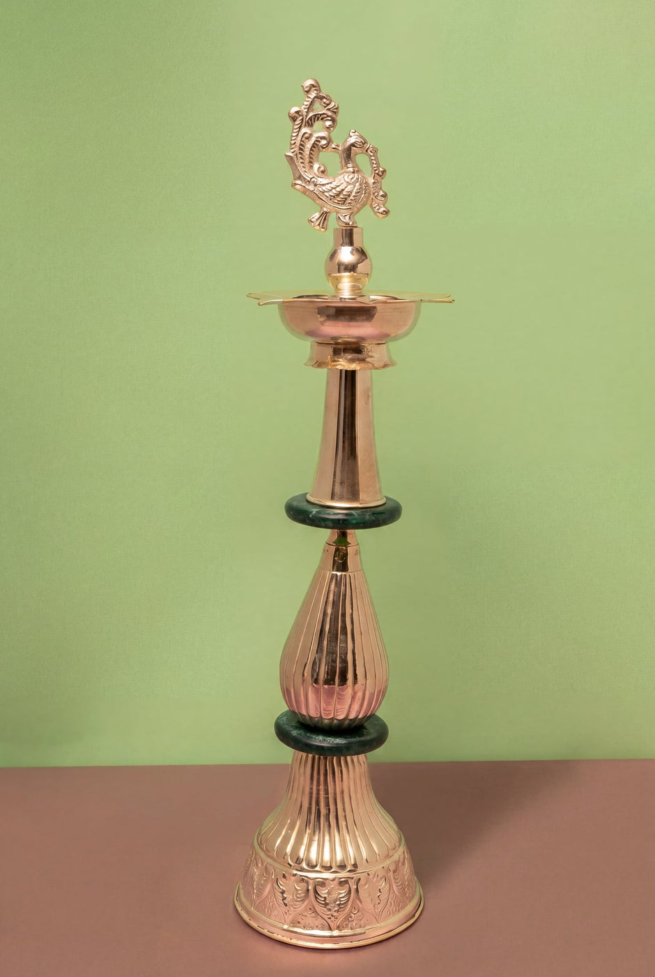Silver Plated Samai 22" — Grand Traditional Oil Lamp