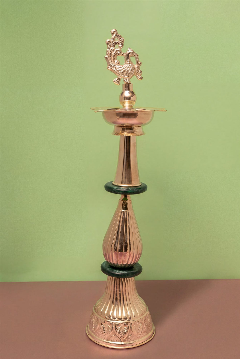 Silver Plated Grand Samai — 24" Traditional Oil Lamp
